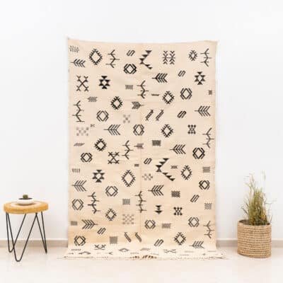 Kilim Berber White and Black