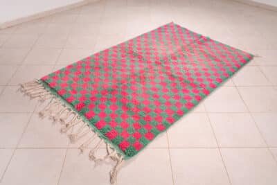 4x7 Moroccan Checkered Carpet - Image 2