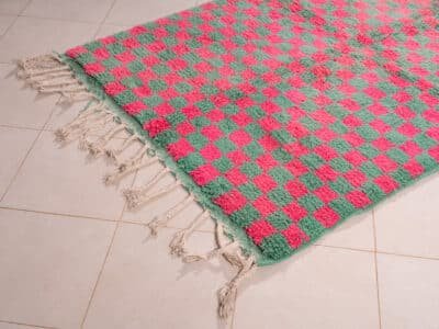 4x7 Moroccan Checkered Carpet - Image 3