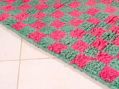 4x7 Moroccan Checkered Carpet - Image 5