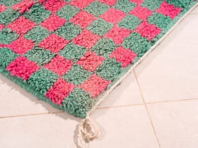 4x7 Moroccan Checkered Carpet - Image 6