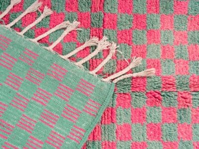 4x7 Moroccan Checkered Carpet - Image 8