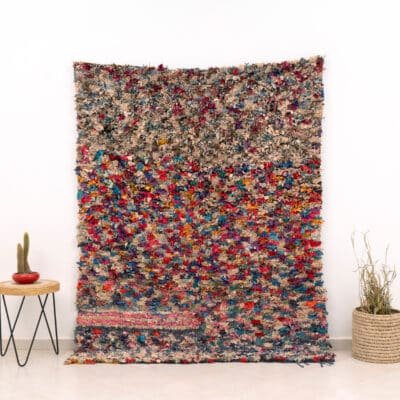 Handmade Rug Boucherouite Morocco