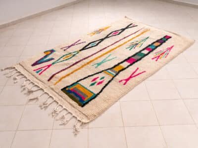 5x7 Berber Carpet Abstract - Image 2