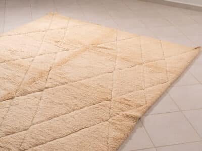 7x9 Moroccan Large White Carpet - Image 3