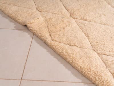 7x9 Moroccan Large White Carpet - Image 7
