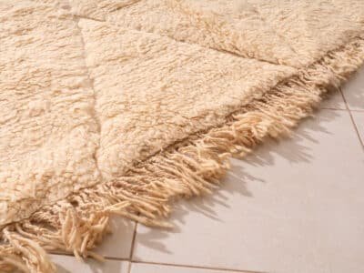 7x9 Moroccan Large White Carpet - Image 6