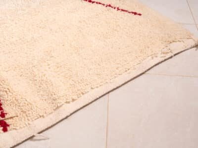 5x8 Modern White Red Carpet - Image 6