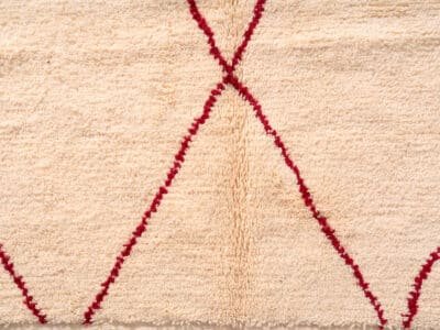 5x8 Modern White Red Carpet - Image 7