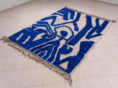 6x8 White Blue Large Rug - Image 2