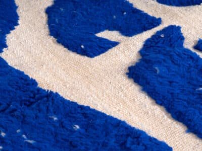 6x8 White Blue Large Rug - Image 8