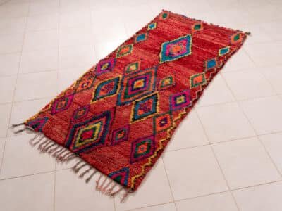 3x6 Moroccan Red Area Rug - Image 2