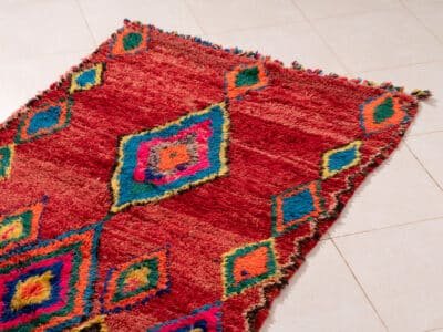 3x6 Moroccan Red Area Rug - Image 3