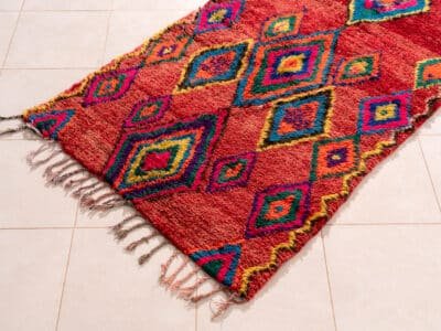 3x6 Moroccan Red Area Rug - Image 4