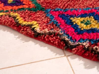 3x6 Moroccan Red Area Rug - Image 7