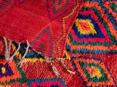 3x6 Moroccan Red Area Rug - Image 9