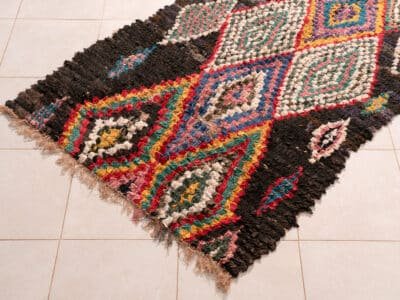 3X6 Black Berber Rug - Image 4