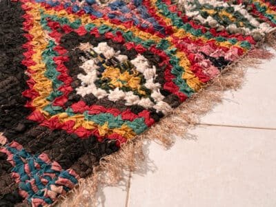 3X6 Black Berber Rug - Image 6