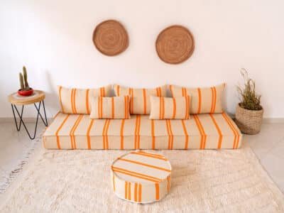 210cm // 7 ft Boho Style Floor Couch - Image 5