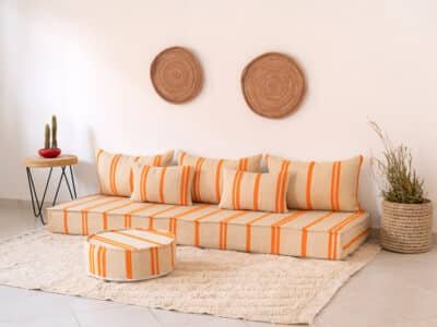 210cm // 7 ft Boho Style Floor Couch - Image 3