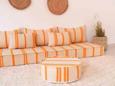 210cm // 7 ft Boho Style Floor Couch - Image 8