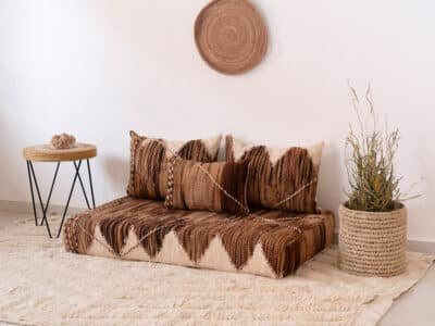 120cm // 4 ft Floor Couch Brown - Image 3