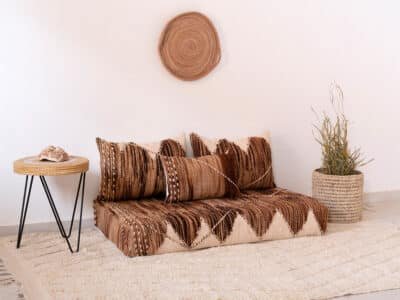 120cm // 4 ft Floor Couch Brown - Image 2