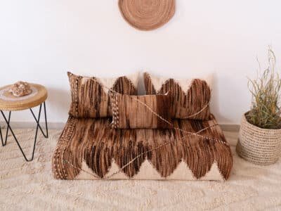 120cm // 4 ft Floor Couch Brown - Image 4