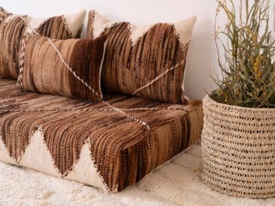 120cm // 4 ft Floor Couch Brown - Image 5