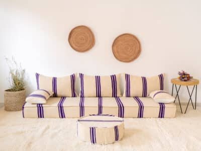 210cm // 7 ft Floor Sofa Boho Style - Image 3