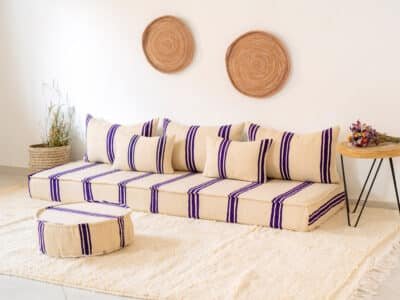 210cm // 7 ft Floor Sofa Boho Style - Image 4