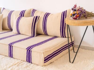 210cm // 7 ft Floor Sofa Boho Style - Image 8