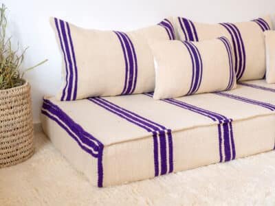 210cm // 7 ft Floor Sofa Boho Style - Image 9