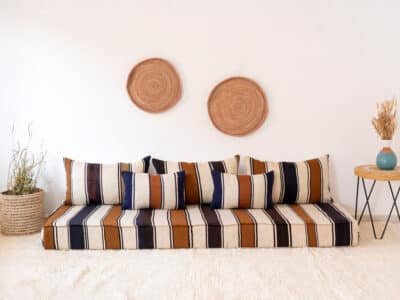 210cm // 7 ft Striped Floor Sofa - Image 2