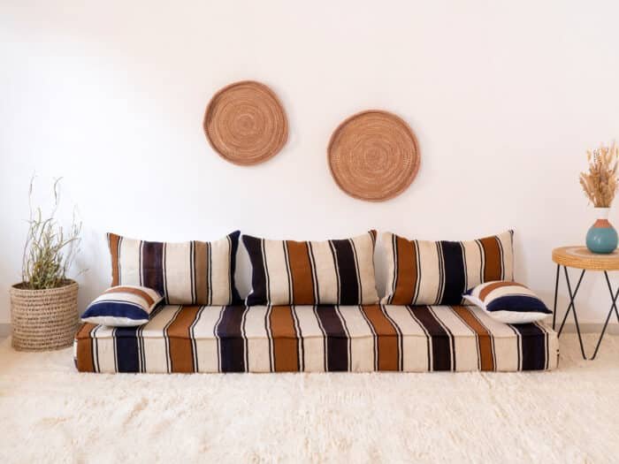 Striped Floor Couch Covers
