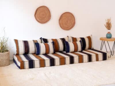 210cm // 7 ft Striped Floor Sofa - Image 4