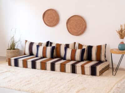 210cm // 7 ft Striped Floor Sofa - Image 3