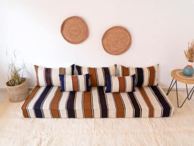 210cm // 7 ft Striped Floor Sofa - Image 5