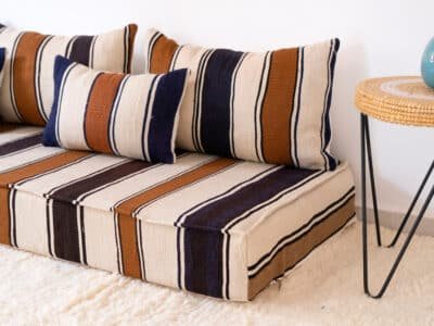 210cm // 7 ft Striped Floor Sofa - Image 8
