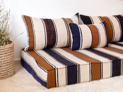 210cm // 7 ft Striped Floor Sofa - Image 9