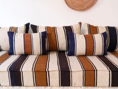 210cm // 7 ft Striped Floor Sofa - Image 10