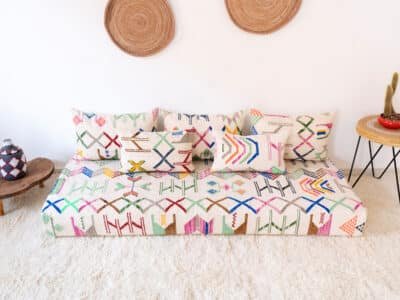 180cm // 6 ft Colourful Floor Sofa Morocco - Image 6