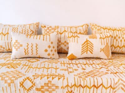 180cm // 6 ft Floor Sofa Berber Yellow - Image 11