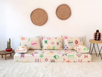 180cm // 6 ft Colourful Floor Sofa Berber - Image 3