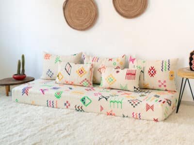 180cm // 6 ft Colourful Floor Sofa Berber - Image 4
