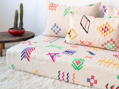 180cm // 6 ft Colourful Floor Sofa Berber - Image 6