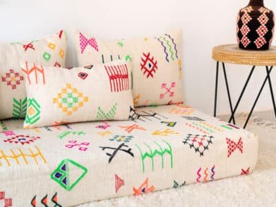 180cm // 6 ft Colourful Floor Sofa Berber - Image 7