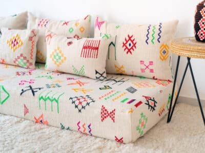 180cm // 6 ft Colourful Floor Sofa Berber - Image 8