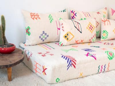 180cm // 6 ft Colourful Floor Sofa Berber - Image 9