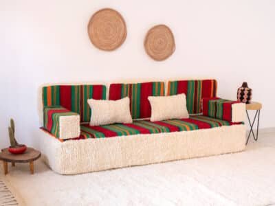 210cm // 7ft Handmade Moroccan Loveseat Covers - Image 3
